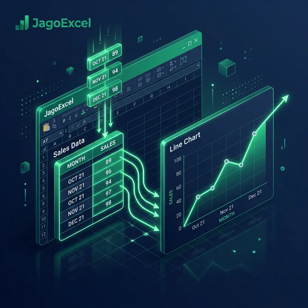 Tutorial Membuat Grafik yang Berubah Otomatis Saat Data Ditambah
